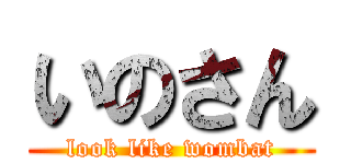 いのさん (look like wombat)
