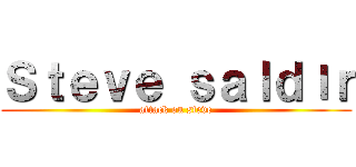 Ｓｔｅｖｅ ｓａｌｄıｒ (attack on steve)