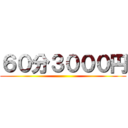 ６０分３０００円 ()