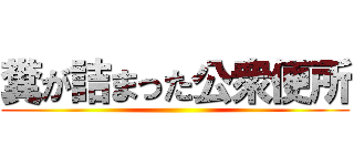 糞が詰まった公衆便所 ()