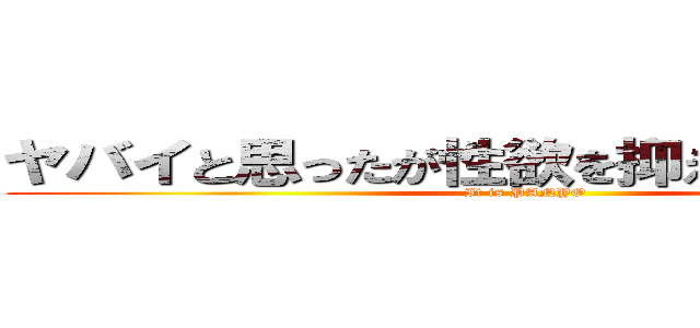ヤバイと思ったが性欲を抑えきれなかった。 (It is PANYO)