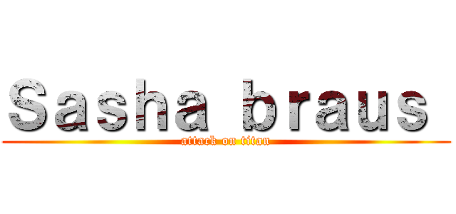 Ｓａｓｈａ ｂｒａｕｓ  (attack on titan)