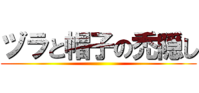 ヅラと帽子の禿隠し ()