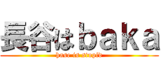 長谷はｂａｋａ (hase is stupid)