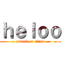 ｈｅｌｏｏ (attack on titan)