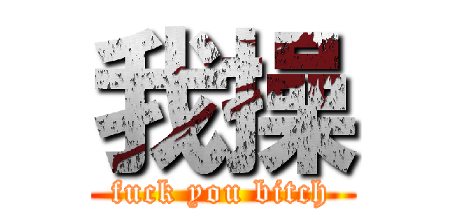 我操 (fuck you bitch)