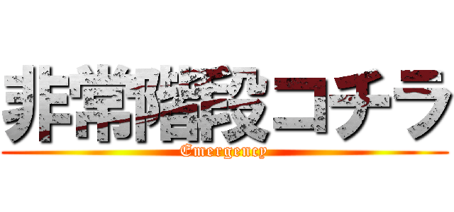 非常階段コチラ (Emergency)