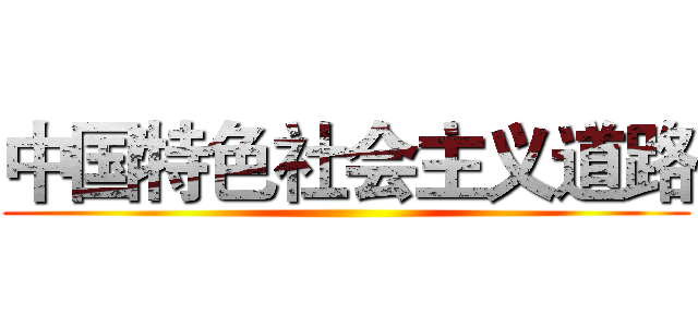 中国特色社会主义道路 ()