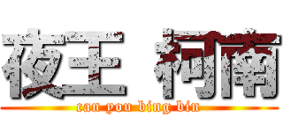 夜王 柯南 (can you bing bin)