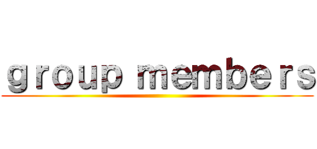 ｇｒｏｕｐ ｍｅｍｂｅｒｓ (   )