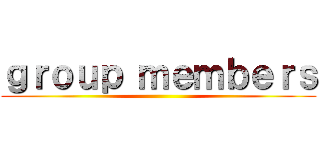 ｇｒｏｕｐ ｍｅｍｂｅｒｓ (   )