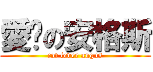 愛貓の安格斯 (cat lover angus)