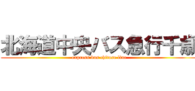北海道中央バス急行千歳 (express bus chitose line)