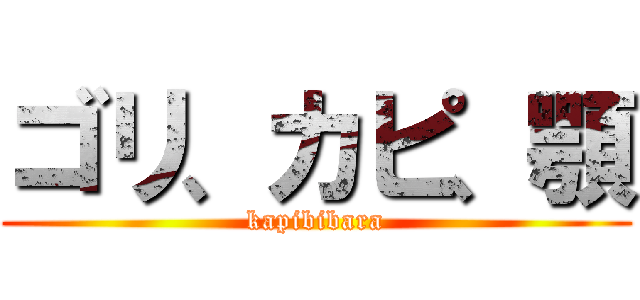 ゴリ、カピ、顎 (kapibibara)