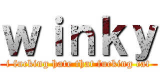 ｗｉｎｋｙ (i fucking hate that fucking cat)