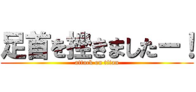 足首を挫きましたー！ (attack on titan)