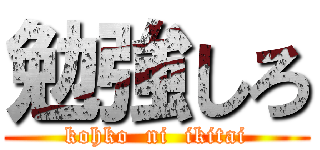 勉強しろ (kohko  ni  ikitai)