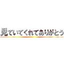 見ていてくれてありがとう ()