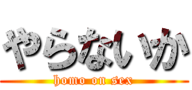 やらないか (homo on sex)