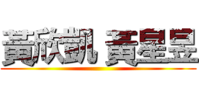 黃欣凱 黃星昱 ()