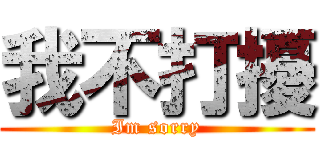 我不打擾 (Im sorry)