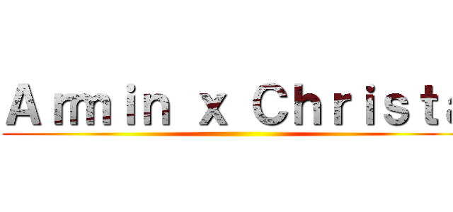 Ａｒｍｉｎ ｘ Ｃｈｒｉｓｔａ ()