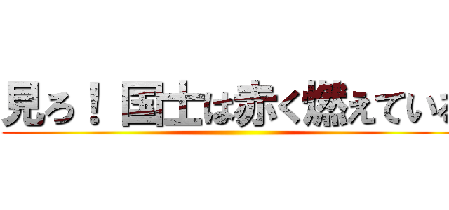 見ろ！ 国士は赤く燃えている ()