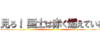 見ろ！ 国士は赤く燃えている ()