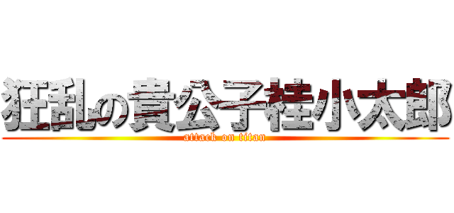 狂乱の貴公子桂小太郎 (attack on titan)