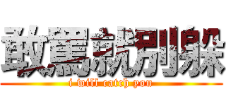 敢罵就別躲 (i will catch you)