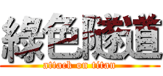 綠色隧道 (attack on titan)