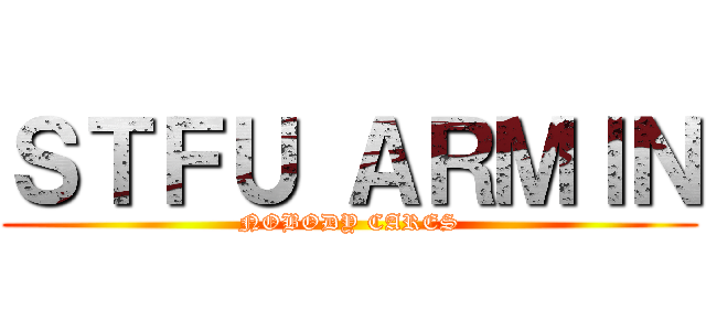 ＳＴＦＵ ＡＲＭＩＮ (NOBODY CARES)