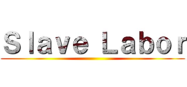 Ｓｌａｖｅ Ｌａｂｏｒ ()