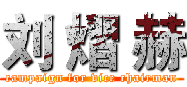 刘 熠 赫 (campaign for vice chairman)