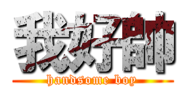 我好帥 (handsome boy)