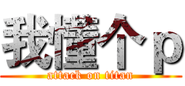 我懂个ｐ (attack on titan)