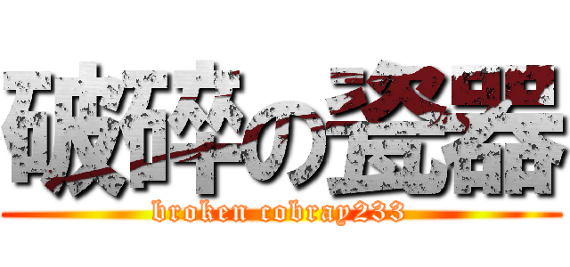破碎の瓷器 (broken cobray233)