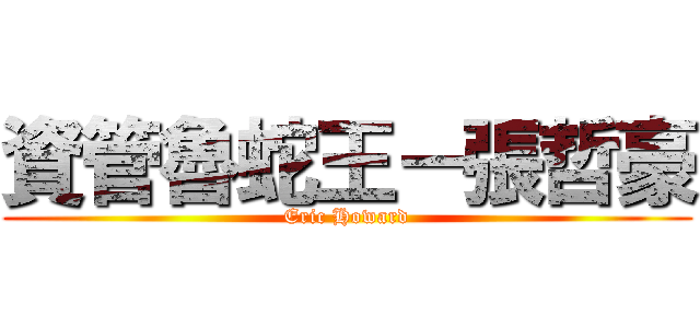 資管魯蛇王－張哲豪 (Eric Howard)