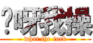 哎呀我操 (what the fuck)