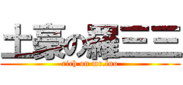 土豪の羅三三 (rich on mr.luo)