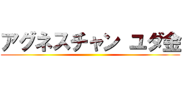 アグネスチャン ユダ金 ()