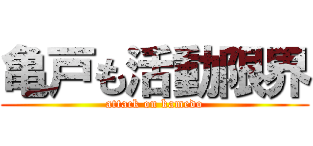亀戸も活動限界 (attack on kamedo)