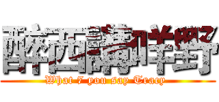 醉西講咩野 (What 7 you say Tracy )