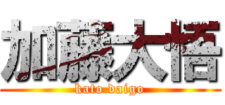 加藤大悟 (kato daigo)