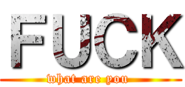 ＦＵＣＫ (what are you )