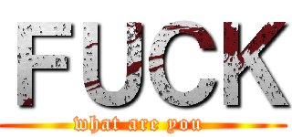 ＦＵＣＫ (what are you )