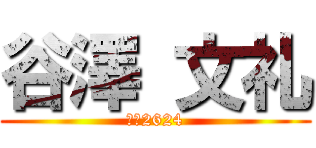谷澤 文礼 (開成2624)