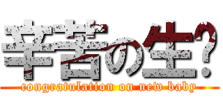 辛苦の生產 (congratulation on new baby)