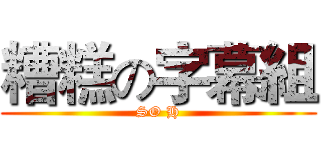 糟糕の字幕組 (SO H)