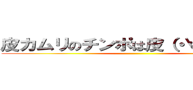 皮カムリのチンポは皮（・∀・）イイ！ ()